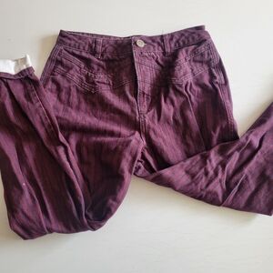 Striped Burgundy Pants